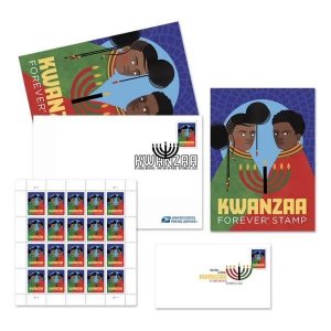 Forever Stamps 5 Sheets of 20，Kwanzaa, total 100 pcs