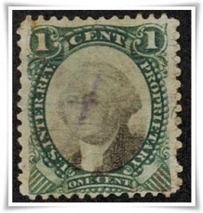 RB1a 1¢ Proprietary Stamp (1874) Used