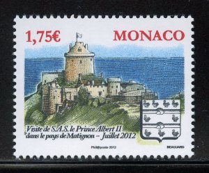 Monaco 2682 MNH, Visit of Prince Albert II to Matignon Issue from 2012.