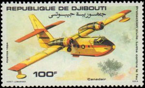 Djibouti #583, Incomplete  Set, High Value, 1984, Aviation - Airplanes, Fire ...