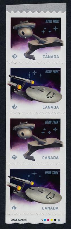 Canada 2914a starter strip MNH Star Trek, Enterprise