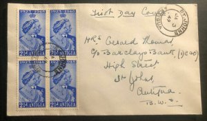 1949 St Johns Antigua first day cover King George VI Royal Silver Wedding