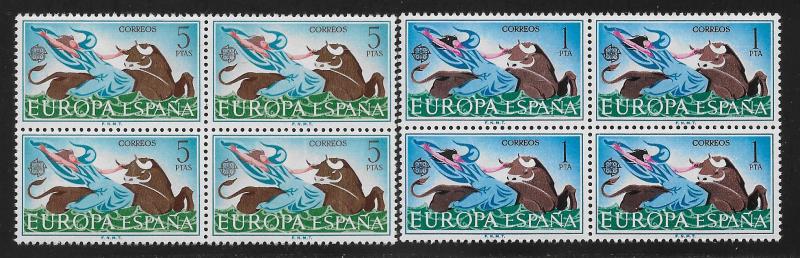 SPAIN SC# 1374-5 B/4  VF/MNH 1966