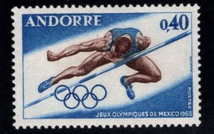 (French) Andorra Scott 184 MH* Mexico City Olympic High Jump