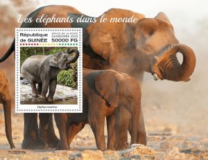 GUINEA - 2020 - Elephants of the World - Perf Souv Sheet - Mint Never Hinged