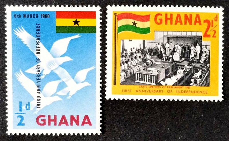 Ghana #18 + 71 MNH FVF …........................................(XEB)