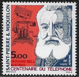 St Pierre & Miquelon #C60 MNH Stamp - Alexander Graham Bell - Telephone