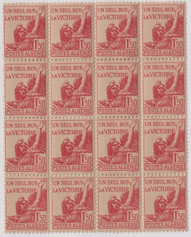 ALGERIA MNH Scott # 164 Block of 16 (16 Stamps)