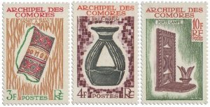 COMOROS - 1963 - Local Art - Perf 3v Set - Mint Never Hinged