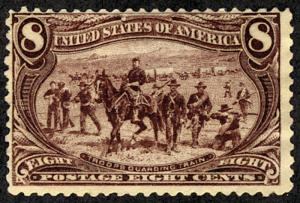 US #289 SCV $375.VF mint never hinged, wonderfully deep rich color, super nic...