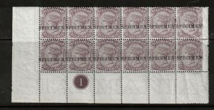 Tasmania #62s (SG #158s) Very Fine Mint Bottom Plate #1 Block Of Twelve