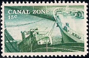 CANAL ZONE 165  15 cent Towing Locamotive,  NH OG XXF