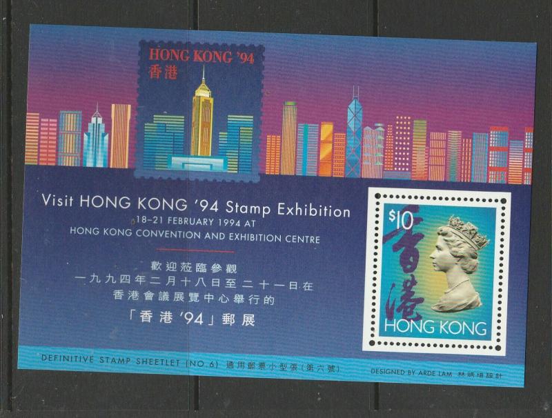 Hong Kong 1993 1994 Exhibition MS UM/MNH SG MS746