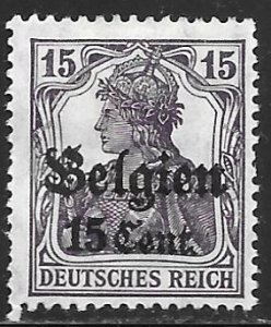 Belgium N16: 15c on 15pf Germania overprint, MH, F-VF