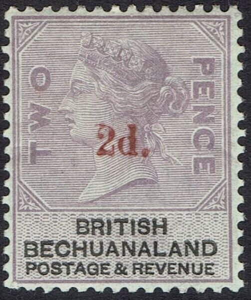 BECHUANALAND 1888 QV 2D OVERPRINTED ON 2D 