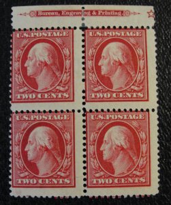 US Scott #375 Block of 4 MLH – OG