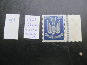 Germany 1922 MNH SIGNED BERLIN INF. MI. 217a  VF/XF 7 EUROS (157)