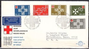 Netherlands, Scott cat. B424-B428. Dutch Red Cross Cen issue. First Day Cover. ^