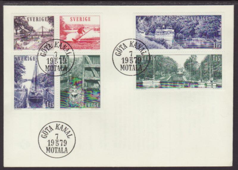 Sweden 1285-1290 Water Ways 1979 U/A FDC