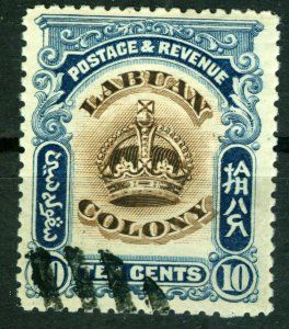 BRITISH COLONY,1902, LABUAN, SG #122 Scott #100, with glue