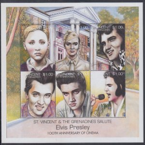 ST VINCENT  Sc # 2205a-f  MNH SHEET of 6 DIFF ELVIS PRESLEY