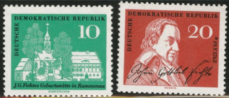 German DDR  Scott 605-6 Fichte set MNH** 1962
