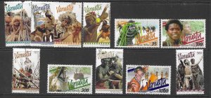 VANUATU SG810/20 1999 VANUATU DANCERS MNH