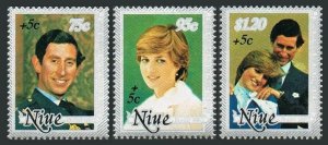 Niue B52-B54,B55,MNH.Mi 442-444,Bl.50. Year of Disabled IYD-1981.Charles,Diana.