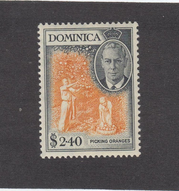 DOMINICA # 136 VF-MXXLH KGV1 $2.40 PICKING ORANGES CAT VALUE $30+