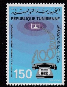 Tunisia # 674, First Phone Call Centennial, Mint NH