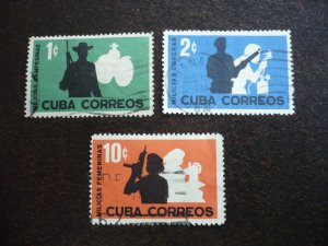 Stamps - Cuba - Scott# 703-705 - Used Set of 3 Stamps