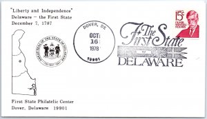 US SPECIAL POSTMARK EVENT COVER THE FIRST STATE OF DELAWARE AT DOVER 1978