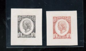 USA #182-E4c Extra Fine CBNC Essay Duo In Black & Scarlet