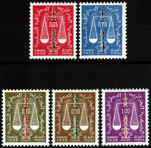 Algeria #J54-58  MNH - Scales Postage Due Complete Set (1963)