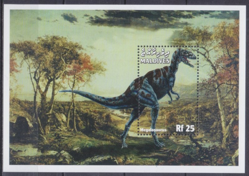 1999 Maldive Islands 3267/B428 Dinosaurs