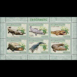 MOZAMBIQUE 2007 - Scott# 1764 S/S Crocod NH margin folded