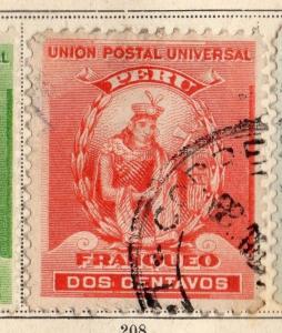 Peru 1898-99 Early Issue Fine Used 2c. 095338