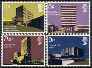 Great Britain 1971 Sc 657-60 University Buildings Stamp MNH