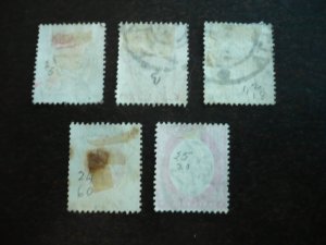 Stamps - Malta - Scott# 25,30,32,35,36 - Used Partial Set of 5 Stamps