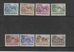 INDONESIA #424-431 1956 ANIMALS MINT VF NH O.G aa