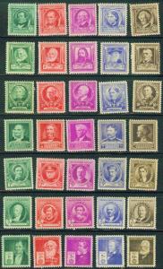 USA Scott 859-893 MNH** Famous American Complete set