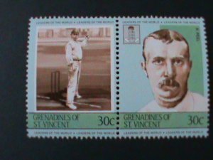 ​ST.VINCENT-GRENADINES 1984-SC#407-8 -CRICKET PLAYERS--PAIRS- MNH- VERY FINE