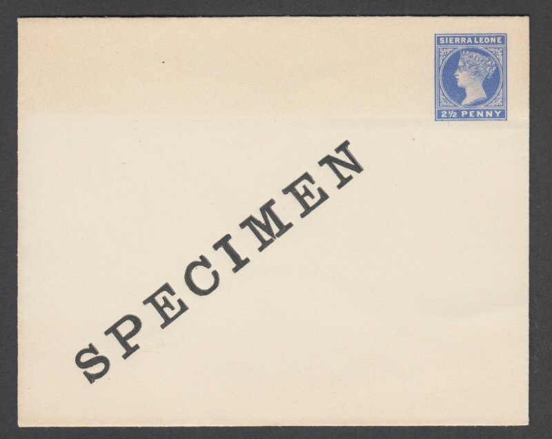 Sierra Leone H&G B2 mint 1899 2½p ultra Queen Victoria SPECIMEN Envelope, shadow