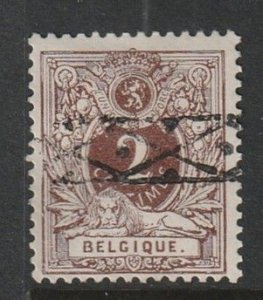 1886 Belgium - Sc 55 - used VF - 1 single - Numerals