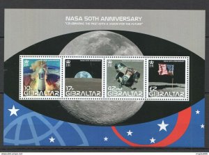 2008 Gibraltar Space Nasa 50Th Anniversary 1Kb ** Pm133