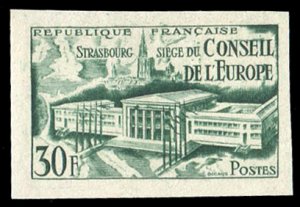 France, 1950-Present #679 (YT 923a) Cat€575, 1952 Council of Europe, imperf...
