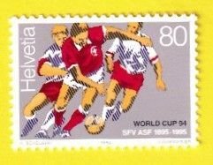 SWITZERLAND SCOTT#945 1994 80c WORLD CUP SOCCER - MNG