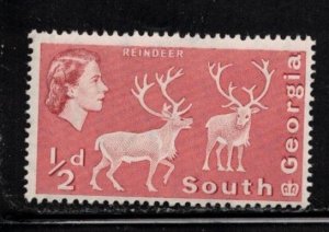 SOUTH GEORGIA Scott # 1a MH - QEII & Reindeer