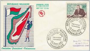 63073 -  MADAGASCAR - POSTAL HISTORY - FDC COVER - 1960  POLITICS