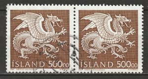 Iceland 1989 Sc 677 pair used